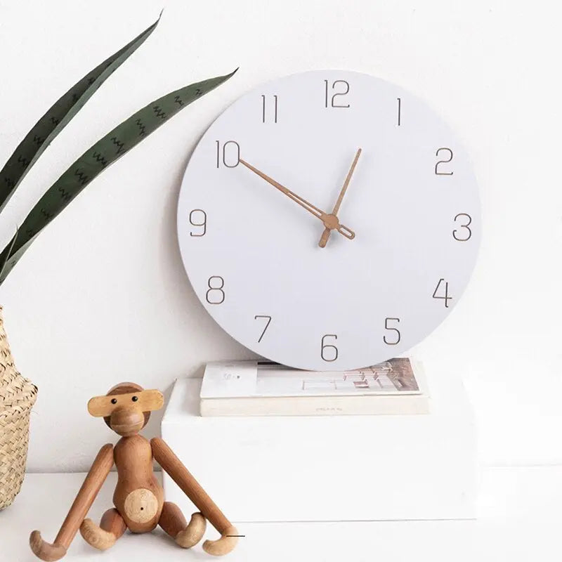 ScandiTime - Horloge Murale 3D en Bois Nordique pour Élégance Scandinave