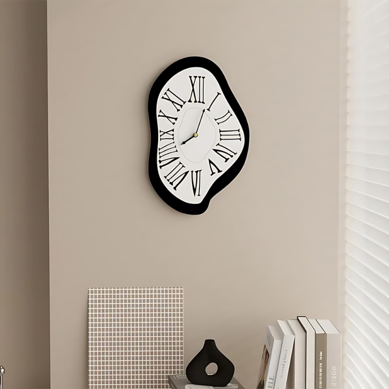 Horloge Vintage-Surréalisme Floroux - Design Artistique du Temps pour Votre Maison