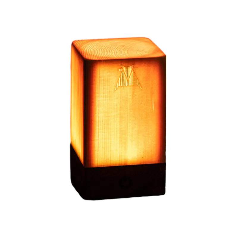 ÉclatBois - Lampe de Table LED avec Batterie Rechargeable et Contrôle Tactile pour Maison et Bureau