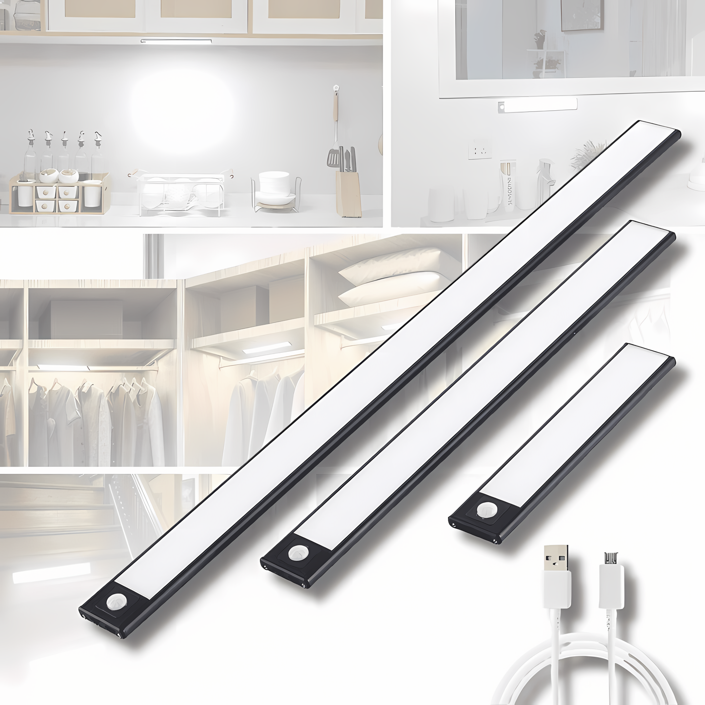 Floroux | Bandes LED rechargeables avec capteur