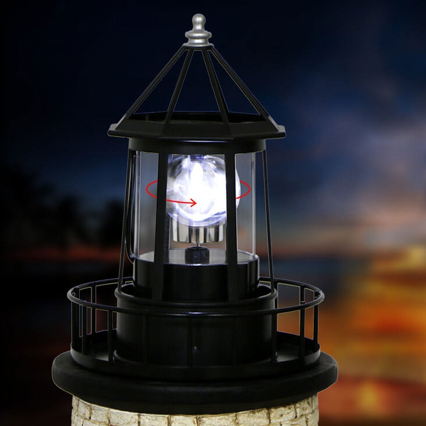 Floroux LED lampe de jardin | Tour rotatif | Alimenté par énergie solaire | Décoration & éclairage de paysage