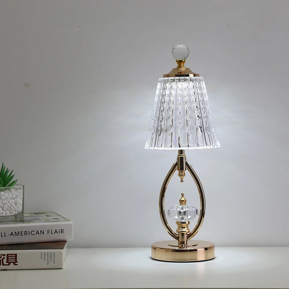 Lampe de table en cristal doré Floroux