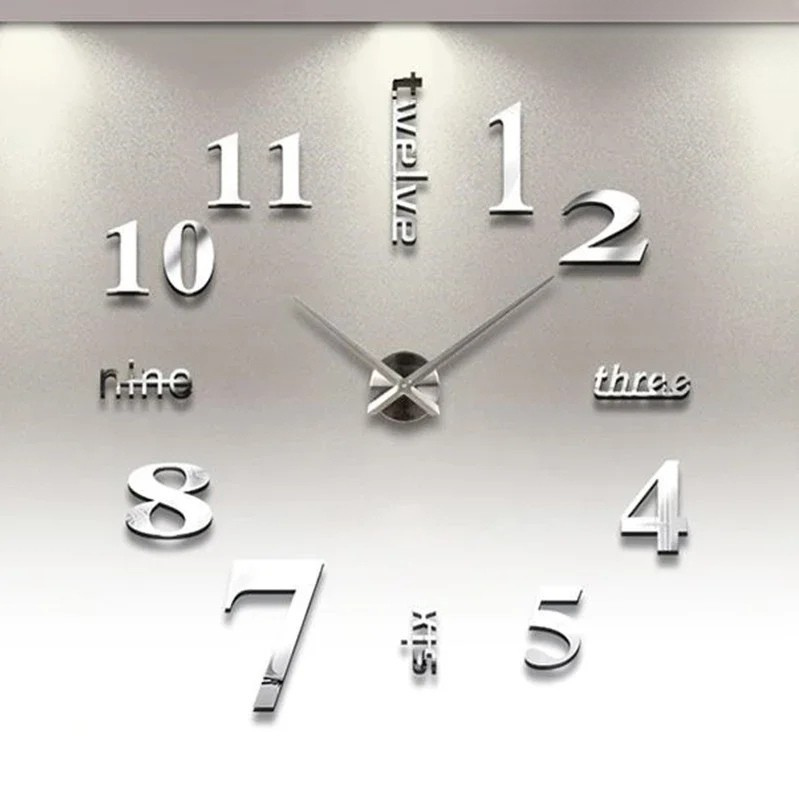RomanTime Horloge 3D - Décoration Murale DIY Moderne