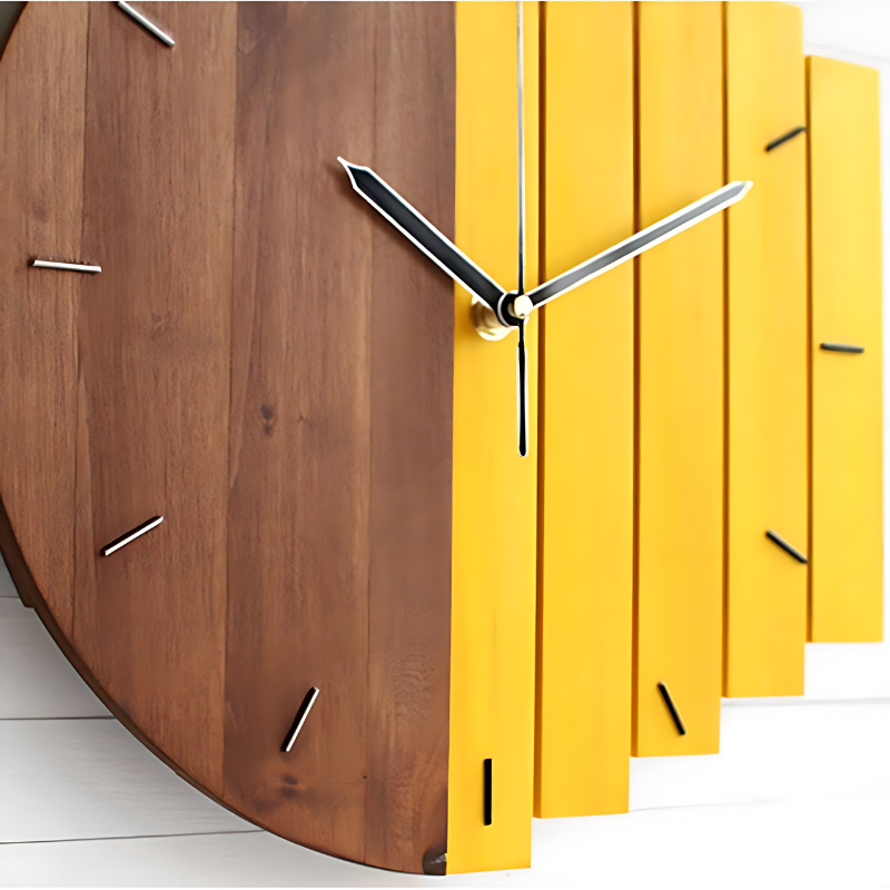 Floroux | Horloge murale en bois créative au design de xylophone