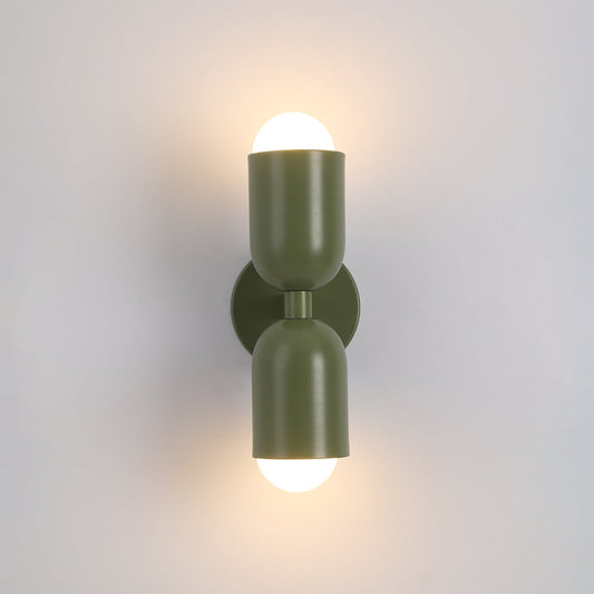 Applique Murale LED Morandi Moderne 2 Flammes Noire Intérieur/Couloir Métal