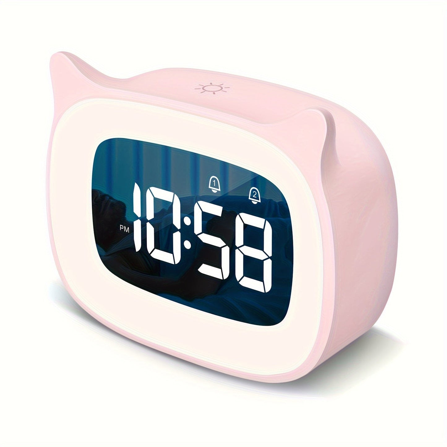 KawaiiCat Horloge - Réveil mignon avec lumière nocturne