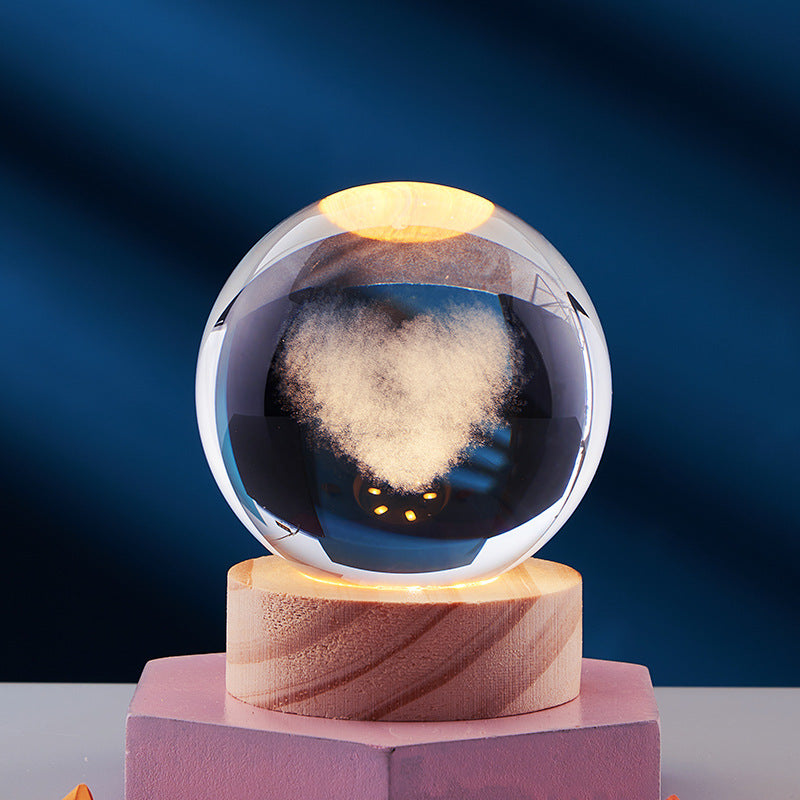 Lampe de Nuit en Cristal 3D - Lampe de Nuit en Cristal avec Effet 3D Magique