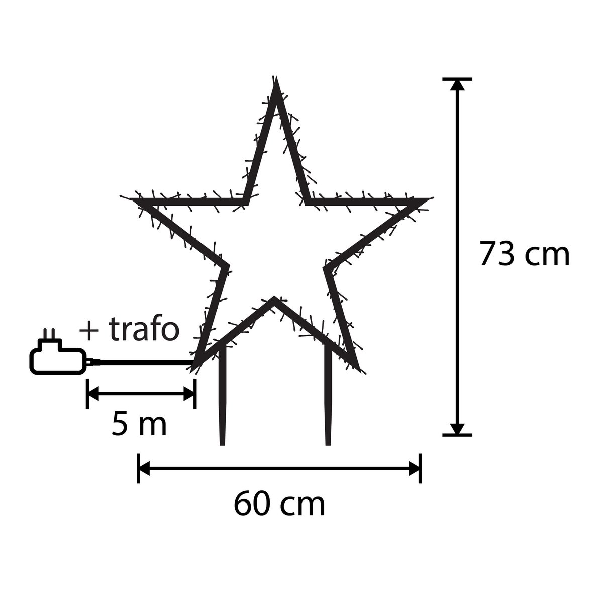 STAR Éclairage Décor de Jardin