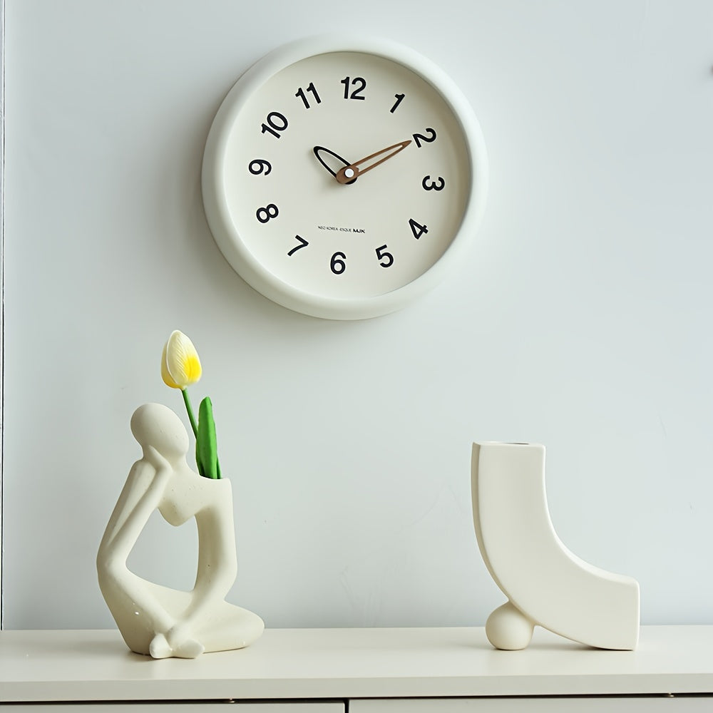 SilenceTime Horloge – Élégante Horloge Murale de 10 Pouces pour la Maison