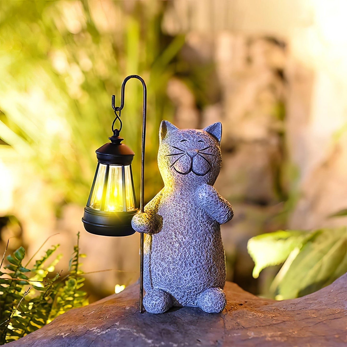 Illuminated cat figurine Floroux | Decorative LED light | Elegant cat lamp for the home