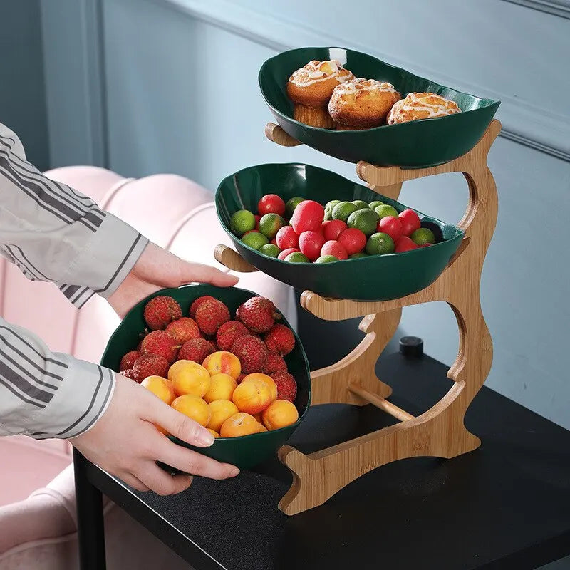 2 et 3 niveaux Bol à fruits ovale