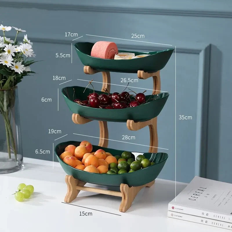 2 et 3 niveaux Bol à fruits ovale