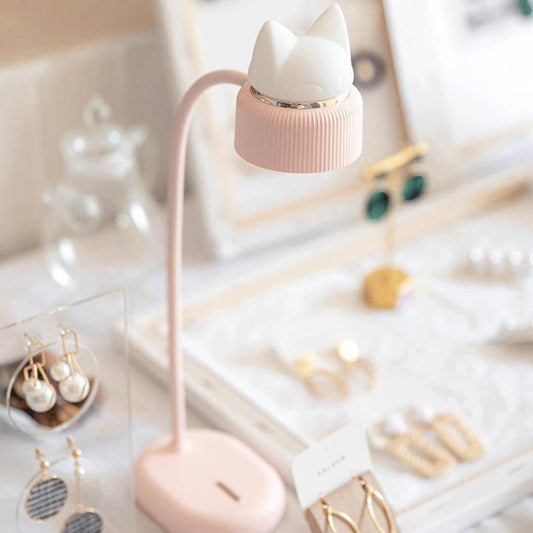 Floroux Lampe de Table LED | Design Oreilles de Chat | Amical pour les Yeux | Lampe Clip & Normale | Moderne & Créatif