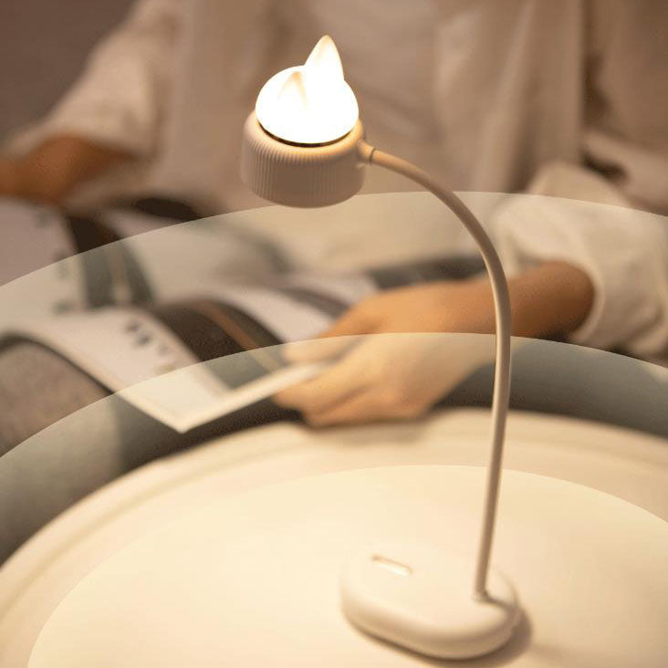 Floroux Lampe de Table LED | Design Oreilles de Chat | Amical pour les Yeux | Lampe Clip & Normale | Moderne & Créatif