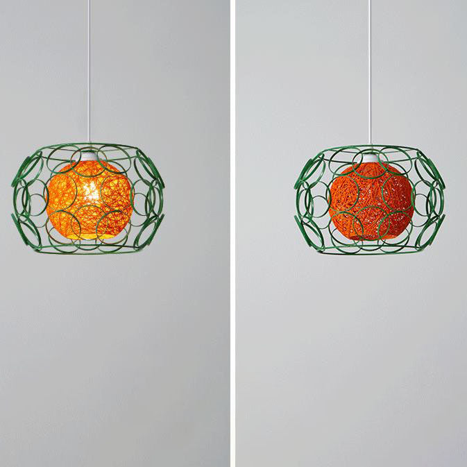 Floroux Creative Pendant Light in Hemp Weaving | Modern Design | Unique Bright Accent | Suspension for Home