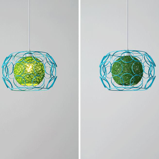 Floroux Creative Pendant Light in Hemp Weaving | Modern Design | Unique Bright Accent | Suspension for Home