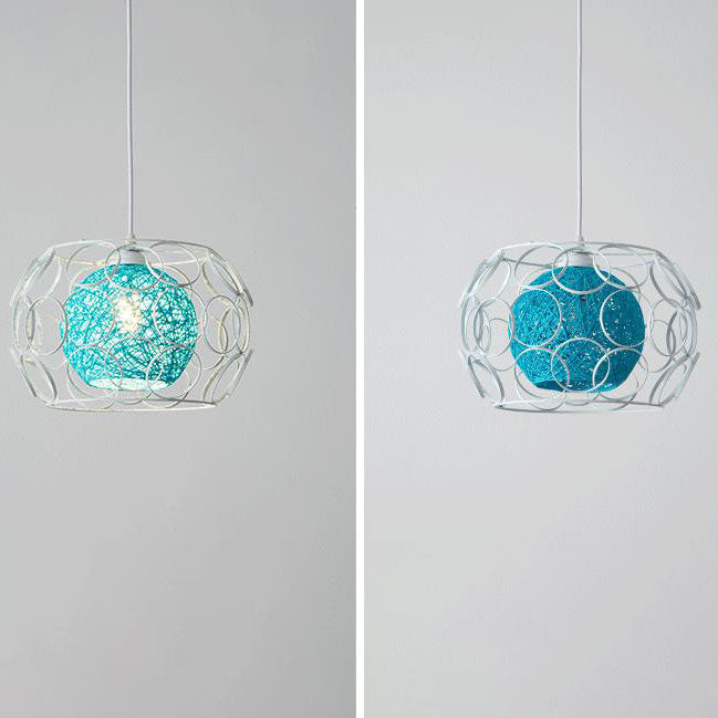 Floroux Creative Pendant Light in Hemp Weaving | Modern Design | Unique Bright Accent | Suspension for Home