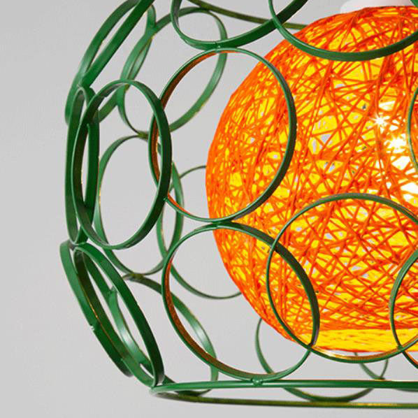 Floroux Creative Pendant Light in Hemp Weaving | Modern Design | Unique Bright Accent | Suspension for Home