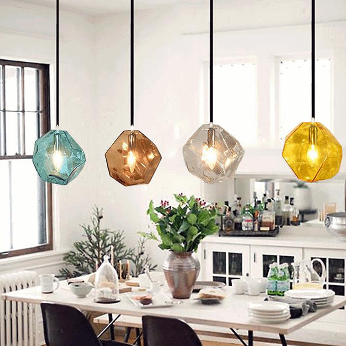 Floroux Suspension Light | Modern Glass Design | Irregular Shape | Living Room Light