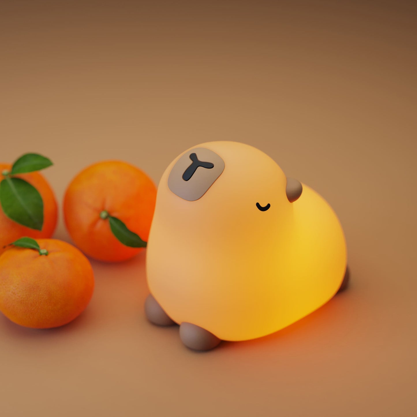Lampe de nuit LED Capybara en silicone squishy - Cadeau parfait pour les enfants et les filles