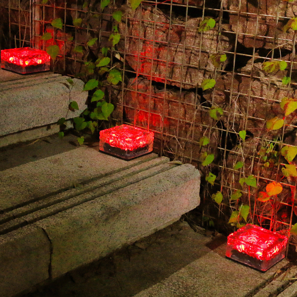 Floroux Solar LED Lumière Encastrée au Sol | Étanche | Effet Verre | Éclairage de Jardin en Plusieurs Couleurs