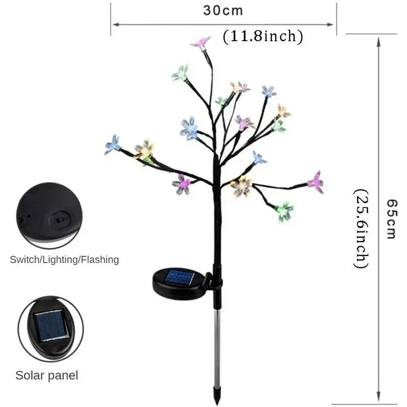 Floroux - Fleur de pêcher Solar-LEDs