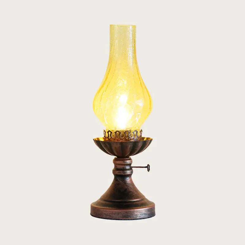 Éclat Rétro - Lampe de Table avec Abat-jour en Verre Craykle