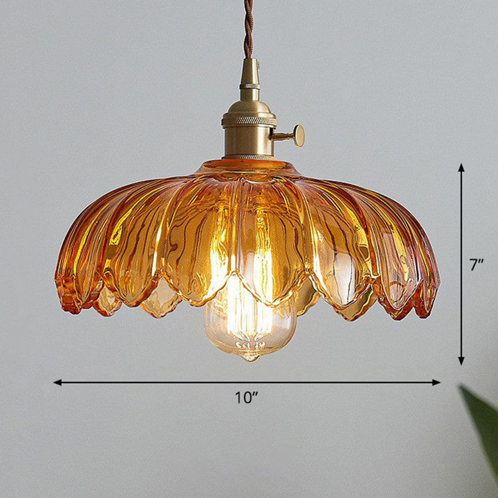 Lampe à pendentif en verre Floroux