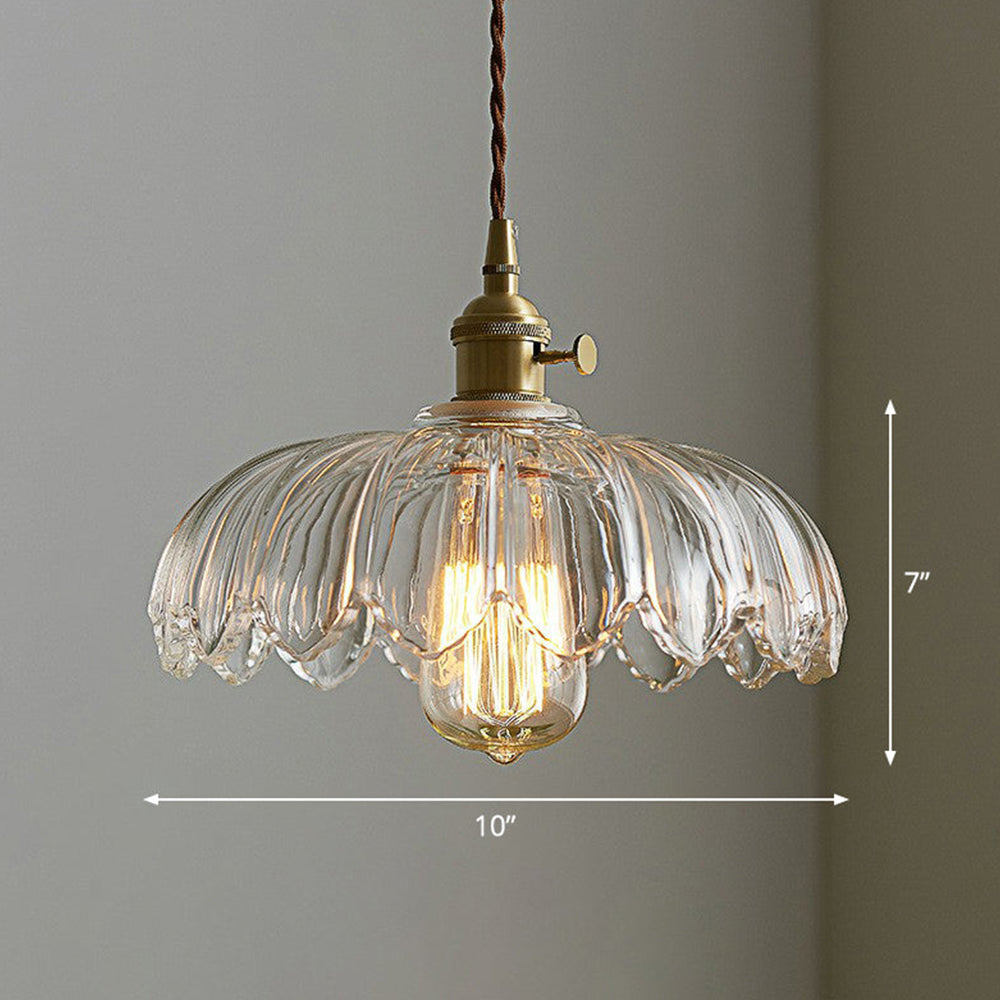 Lampe à pendentif en verre Floroux