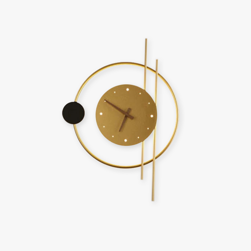 Floroux - Horloge murale élégante avec éclairage ambiant LED