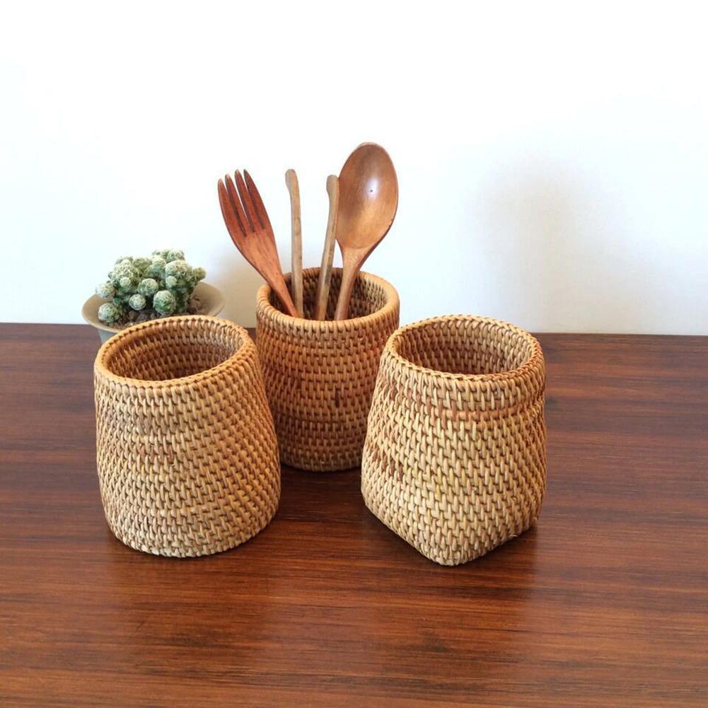 Handwoven storage basket Floroux | Rattan basket for the home | Decorative and functional storage
