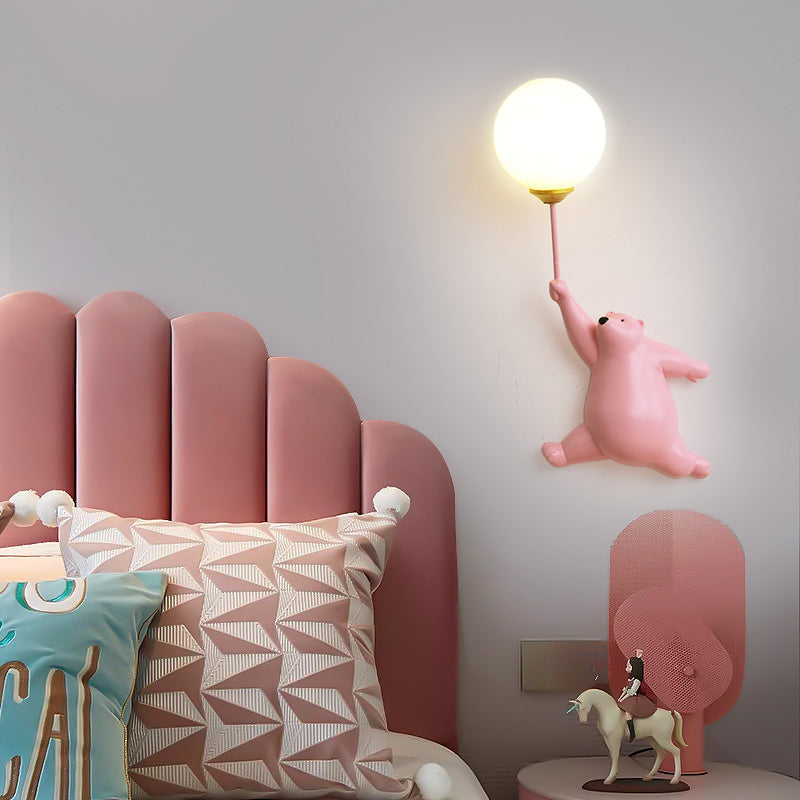 Floroux – Applique LED en résine et acrylique pour chambre d'enfants