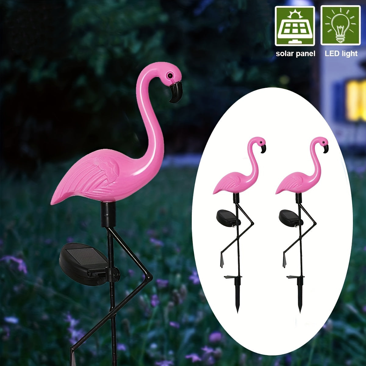 SolarFlamingo Light - Élégante lampe de jardin flamant rose à énergie solaire