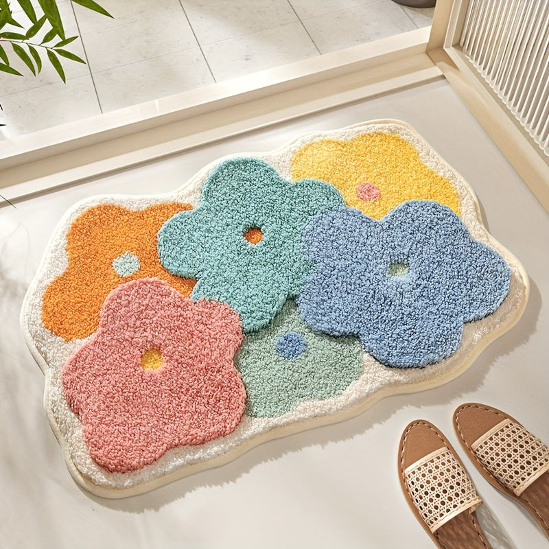 Floroux | Tapis de bain hautement absorbant pour un design de salle de bains élégant
