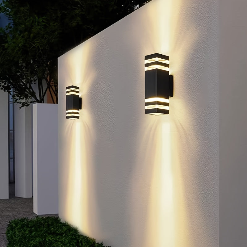DualWall Lampe – Moderne Applique Murale Double Tête Éxtérieure