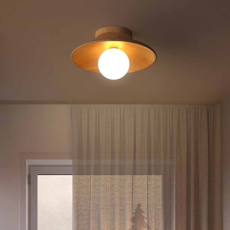 TimberGlow Plafonnier – Luminaire Moderne en Bois