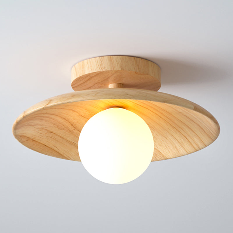 TimberGlow Plafonnier – Luminaire Moderne en Bois