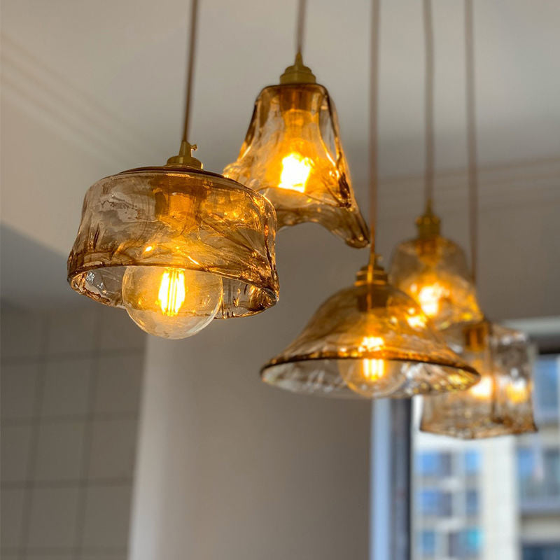 ÉclatOvale - Lampe de plafond avec prismes en cristal noir