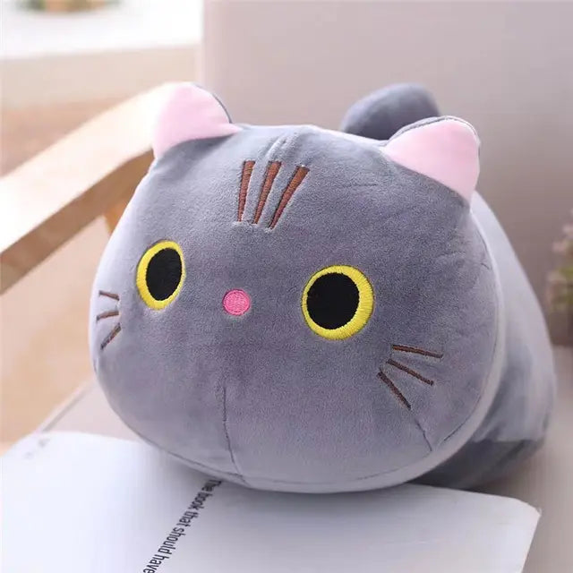 Floroux - Joli coussin en peluche pour enfants avec un design de chat