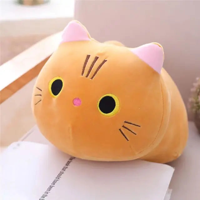 Floroux - Joli coussin en peluche pour enfants avec un design de chat