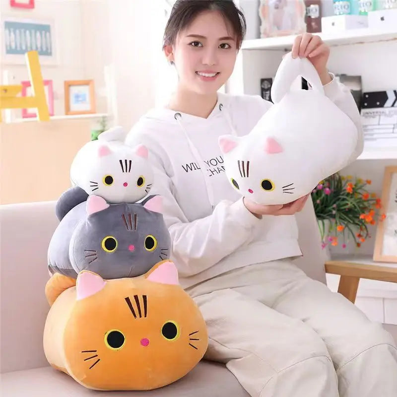Floroux - Joli coussin en peluche pour enfants avec un design de chat