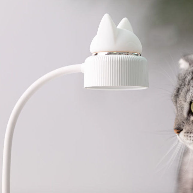 Floroux Lampe de Table LED | Design Oreilles de Chat | Amical pour les Yeux | Lampe Clip & Normale | Moderne & Créatif