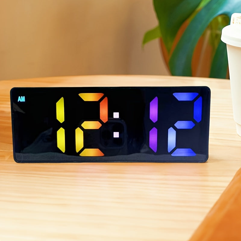 DigiTime Horloge - Réveil LED élégant avec affichage de la date