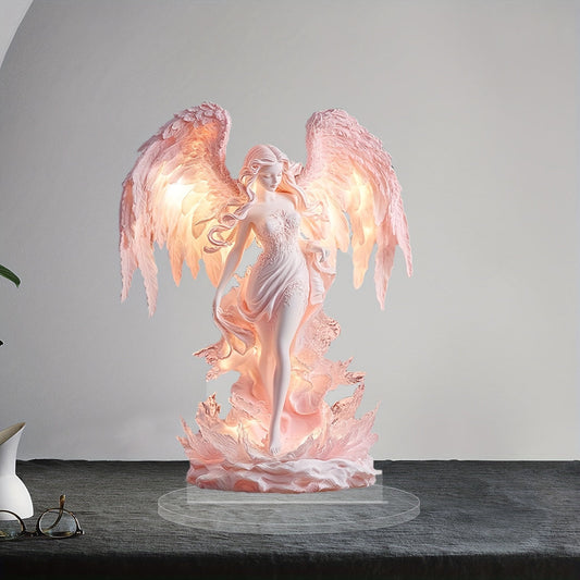AngelGlow - Décoration de table en acrylique élégante d'ange