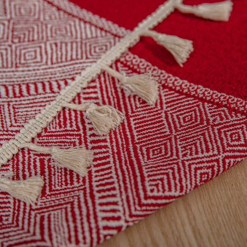 Napperon en jacquard géométrique carré