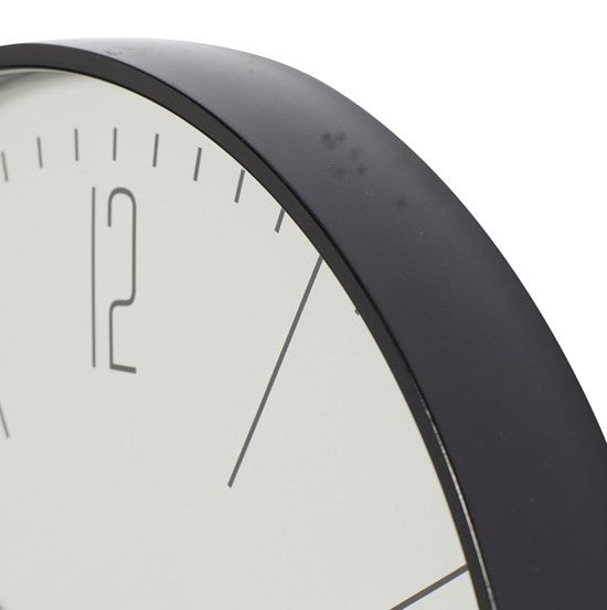 Horloge murale en verre noir Floroux