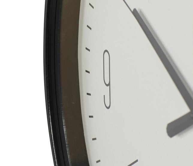 Horloge murale en verre noir Floroux