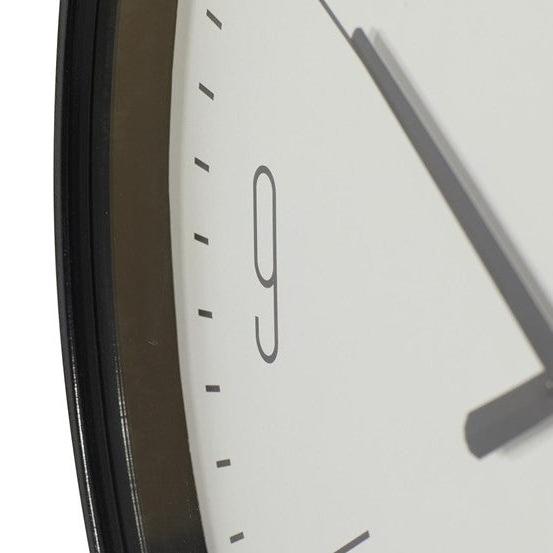 GloGlas – Horloge murale en verre noir traditionnel