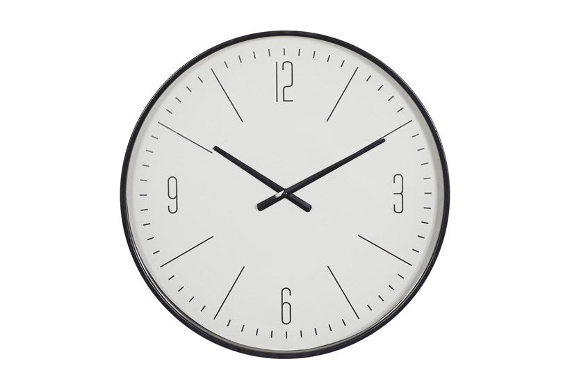 Horloge murale en verre noir Floroux