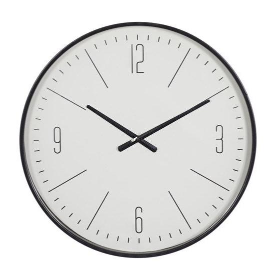 GloGlas – Horloge murale en verre noir traditionnel
